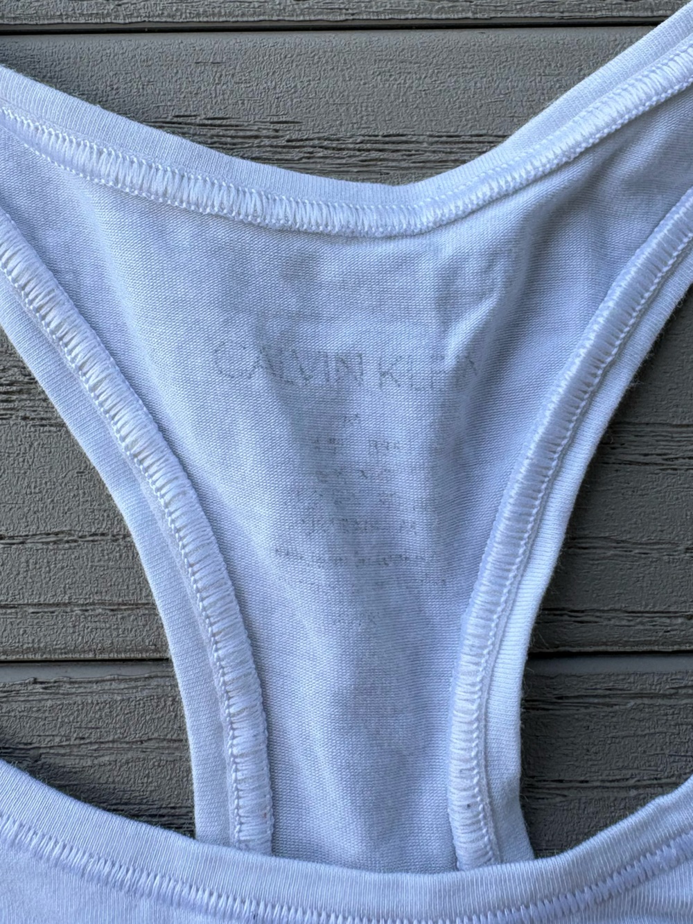Calvin Klein White Racerback Bralette - Picture 2 of 3